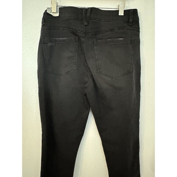 Wit & Wisdom 'Ab’solution Jeans Size 6 Petite Dark Wash Black New Distressed - Picture 2 of 10
